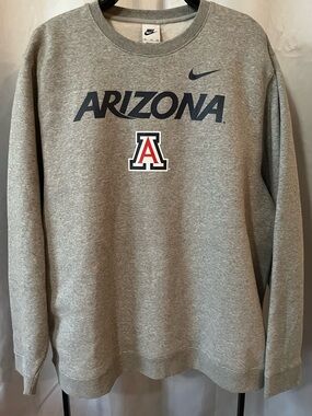 Nike Men's Arizona Wildcats Club Fleece Wordmark Crew Neck Sweatshirt
